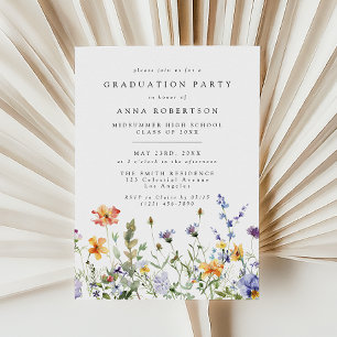 Invitación Fiesta de Graduación del Jardín de Flores Silvestr