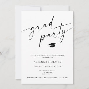 Invitación Fiesta de Graduación del Partido minimalista