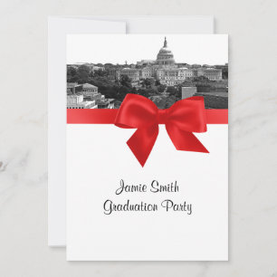 Invitación Fiesta de Graduación del Perfil de Wash DC Grabado