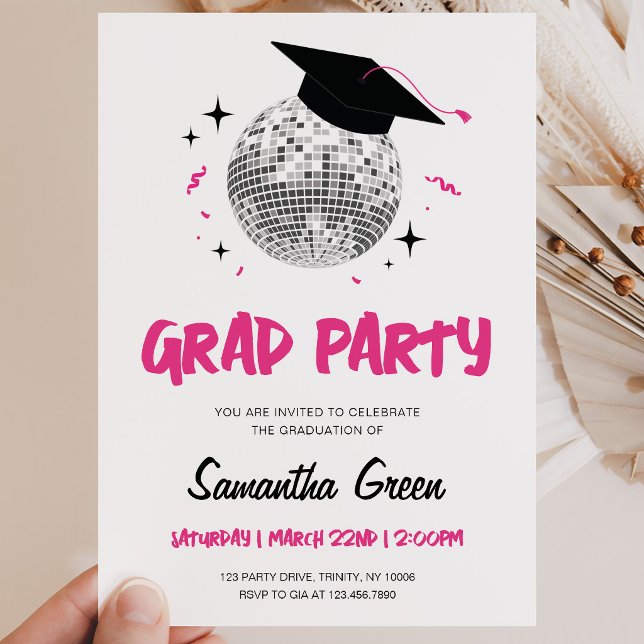 Invitación Fiesta de Graduación Disco (Subido por el creador)
