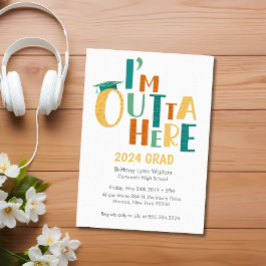 Invitación Fiesta de graduación divertida y divertida