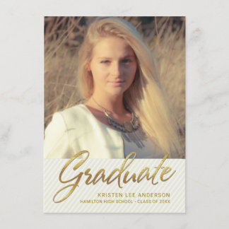 Invitación Fiesta de graduación - el Pin sofisticado raya la