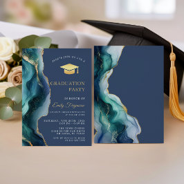 Invitación Fiesta de Graduación Elegante Amatista de Zafiro A