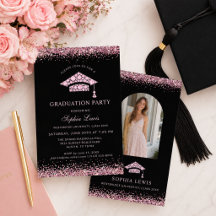 Fiesta de Graduación Elegante con Diamante Rosa