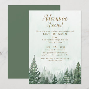 Invitación Fiesta de Graduación en el Bosque de Pino Espera l