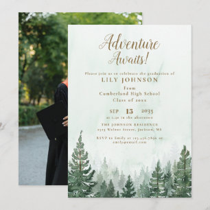 Invitación Fiesta de Graduación en el Bosque Espera la Aventu
