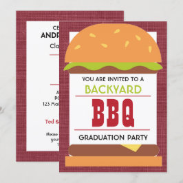 Invitación Fiesta de Graduación en el Jardín trasero con Barb