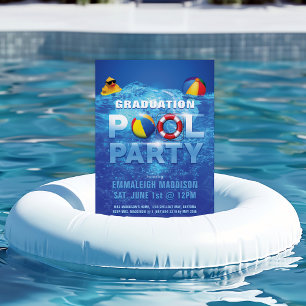 Invitación Fiesta de Graduación en la Piscina