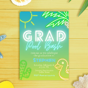 Invitación Fiesta de graduación en la piscina - Fiesta en la 