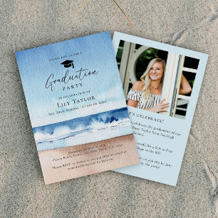 Invitación Fiesta de Graduación en la Playa del Océano 