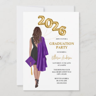Invitación Fiesta de graduación femenina 2026