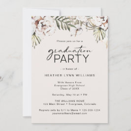 Invitación Fiesta de Graduación Floral