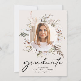 Invitación Fiesta de Graduación Floral de Graduados