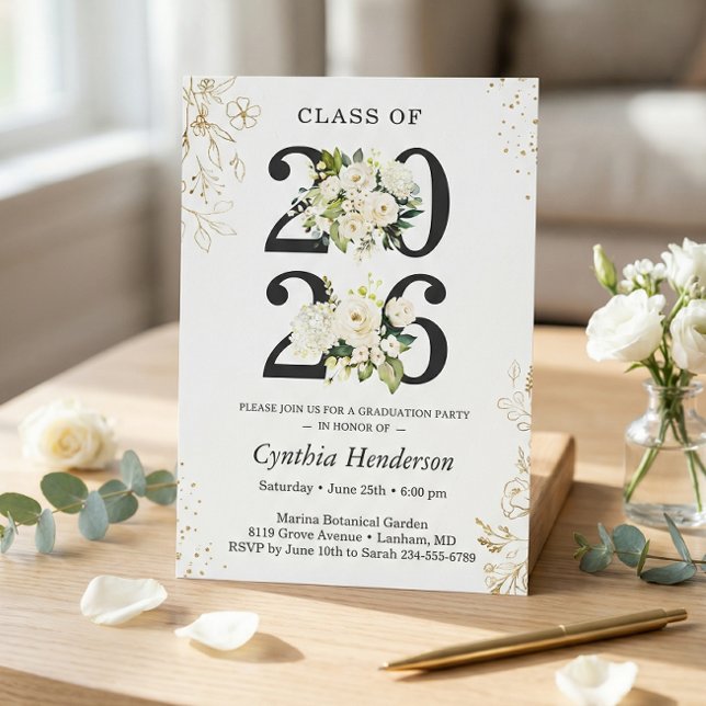 Invitación Fiesta de graduación floral de la promoción de 202 (Subido por el creador)