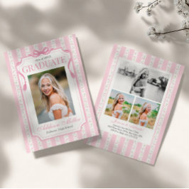 Invitación Fiesta de Graduación Floral Rosa