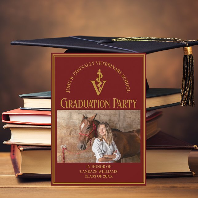 Invitación Fiesta de graduación fotográfica de la Escuela Vet (Subido por el creador)