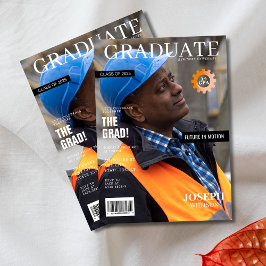 Invitación fiesta de graduación fotográfica de la revista de 