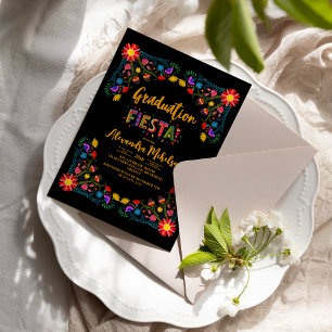 Invitación Fiesta de graduación, graduación temática mexicana