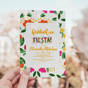 Invitación Fiesta de graduación, graduación temática mexicana