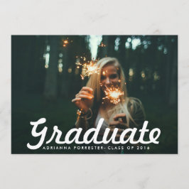 Invitación Fiesta de graduación graduada intrépida casual de