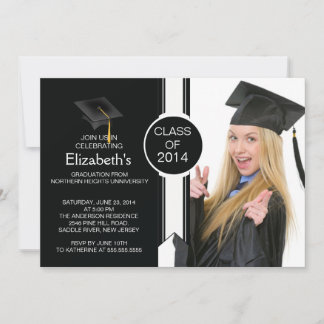 Invitación Fiesta de graduación graduada moderna de la foto