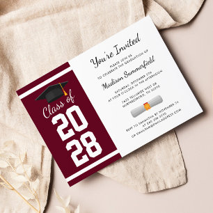 Invitación Fiesta de Graduación Graduado de Secundaria 2026