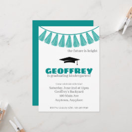 Invitación Fiesta de Graduación Infantil Colorido Jardín de I