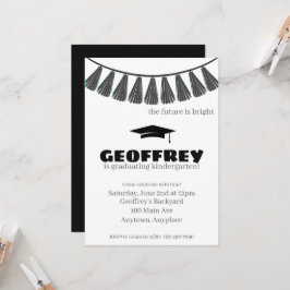 Invitación Fiesta de Graduación Infantil Colorido Jardín de I