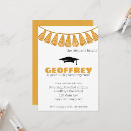 Invitación Fiesta de Graduación Infantil Colorido Jardín de I