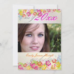 Invitación Fiesta de Graduación Luau