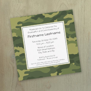 Invitación Fiesta de Graduación Militar o de Composición