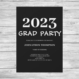 Invitación Fiesta de Graduación Minimalista 