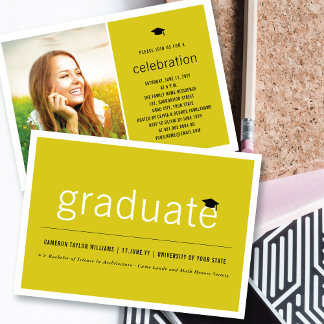 Invitación Fiesta de Graduación Minimalista para Graduados Se