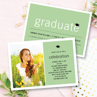 Invitación Fiesta de Graduación Minimalista para Graduados Se