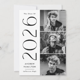 Invitación Fiesta de Graduación Moderna 2023 3 Fotos