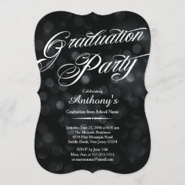 Invitación Fiesta de graduación moderna de Bokeh de la