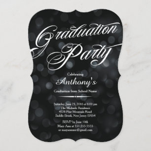 Invitación Fiesta de graduación moderna de Bokeh de la