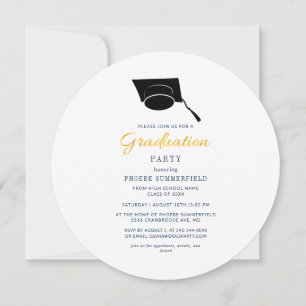 Invitación Fiesta de Graduación Moderna Graduado 2026