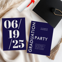 Fiesta de Graduación Moderna y Audaz de Azul Marin