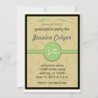 Invitación Fiesta de Graduación Monogramado 2012