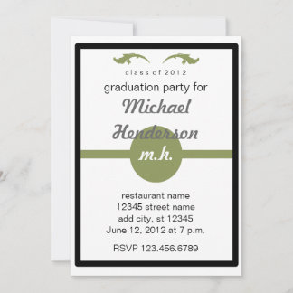 Invitación Fiesta de Graduación Monogramado 2012