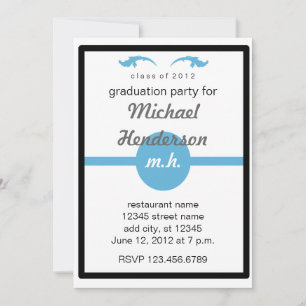 Invitación Fiesta de Graduación Monogramado 2012