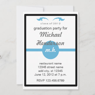 Invitación Fiesta de Graduación Monogramado 2012