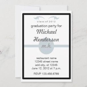 Invitación Fiesta de Graduación Monogramado 2012