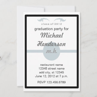 Invitación Fiesta de Graduación Monogramado 2012