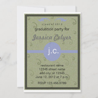 Invitación Fiesta de Graduación Monogramado 2012