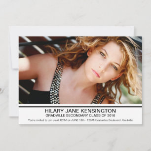 Invitación Fiesta de graduación o ceremonia grande simple de