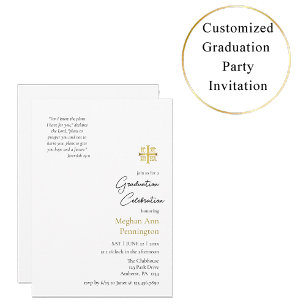 Invitación Fiesta de Graduación Ortodoxa Chic y Simple 2026