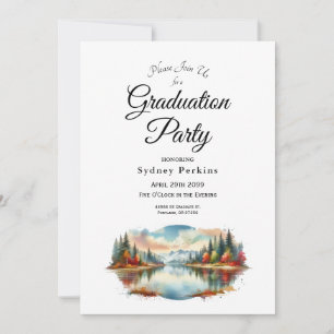 Invitación Fiesta de Graduación Otoñal Rústica junto al Lago 