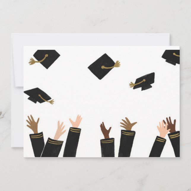 INVITACIÓN FIESTA DE GRADUACIÓN PARA GRADUADOS (Anverso)